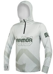 Tričko s kapucňou Delphin UV ARMOR 50+ Olive