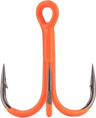 MIKADO hármas horgok – JAWS UV narancssárga – 6 db
