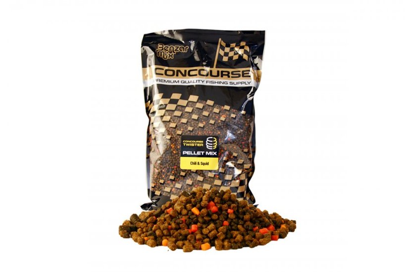 BENZÁR MIX CONCOURSE TWISTER PELLET MIX 800G - Ízesítés: Marcipán - Fokhagyma