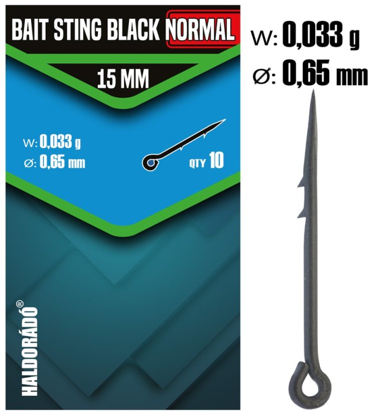 Haldorádó Bait Sting Black – černý nástrahový trn NORMAL