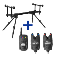 BRONX 2G STALX Rod pod + Kapásjelző készletDIVER 9V 2+1