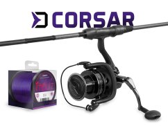 Pontyozó szett Delphin CorsaBLACK NERO 360cm/3 rész/3lb + 8T + 0,30mm