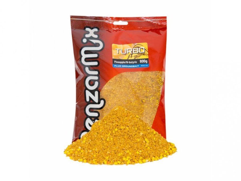 BENZAR MIX TURBO GROUNDBAIT ETETŐANYAG 800G - Ízesítés: Ananás - Vajsav
