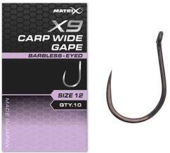 Matrix X9 - Carp Wide Gape Hooks barbless