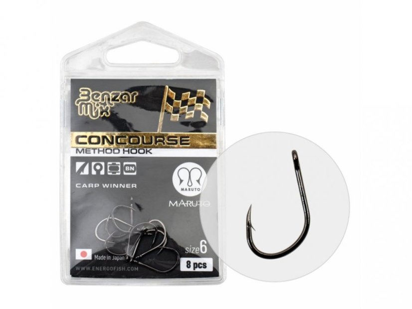 BENZÁR CONCOURSE METHOD CARP WINNER HOROG 8DB/CSOMAG - Horog mérete: 10
