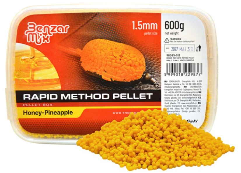 BENZAR RAPID METHOD PELLET 1,5MM 600g - Ízesítés: Méz - Ananász