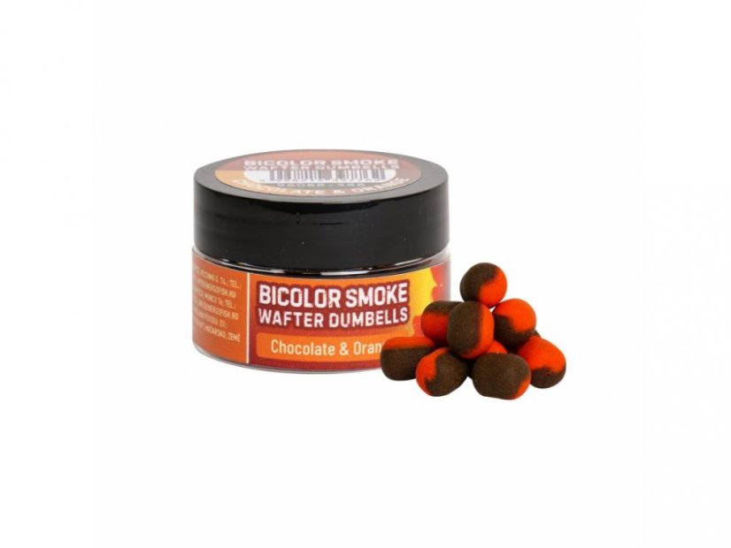 BENZAR MIX Bicolor Smoke Wafter Dumbells 10x8mm - Ízesítés: Csoki - Narancs
