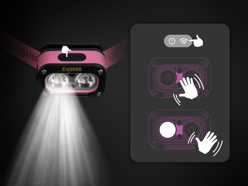 Čelová lampa Delphin QUEEN 3W/1200mAh