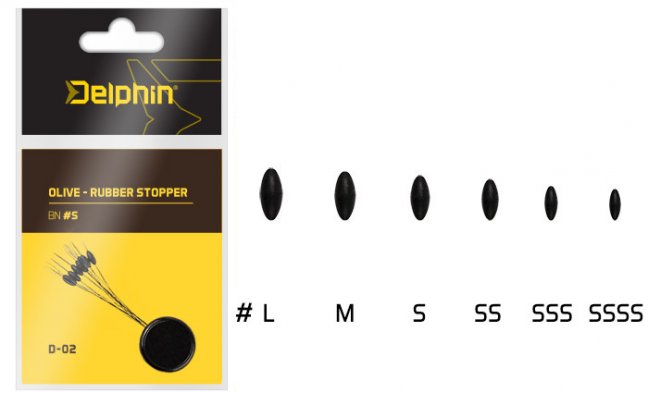 Delphin Olive - Rubber stopper - Velikost: SS