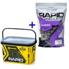 Mivardi Rapid Box 5,8 L + 12MM Mivardi Rapid pelety - Classic Halibut (2,5kg)