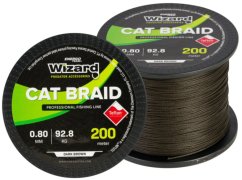 WIZARD PLETENÝ VLASEC CAT BRAID TMAVĚ HNĚDÁ 200M