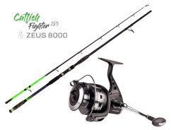 ZFISH Catfish Fighter 2,85 m (100–300 g) bot + Zeus ZX 8000 orsó szett