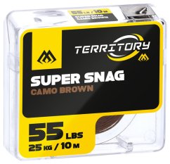 BRAID HOOKLINK - SUPER SNAG - 55lbs/10m - CAMO BROWN