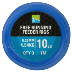 Preston Innovations Náväzec Free Running Feeder Rigs 0,28 mm 4,54 kg 7 m 3ks