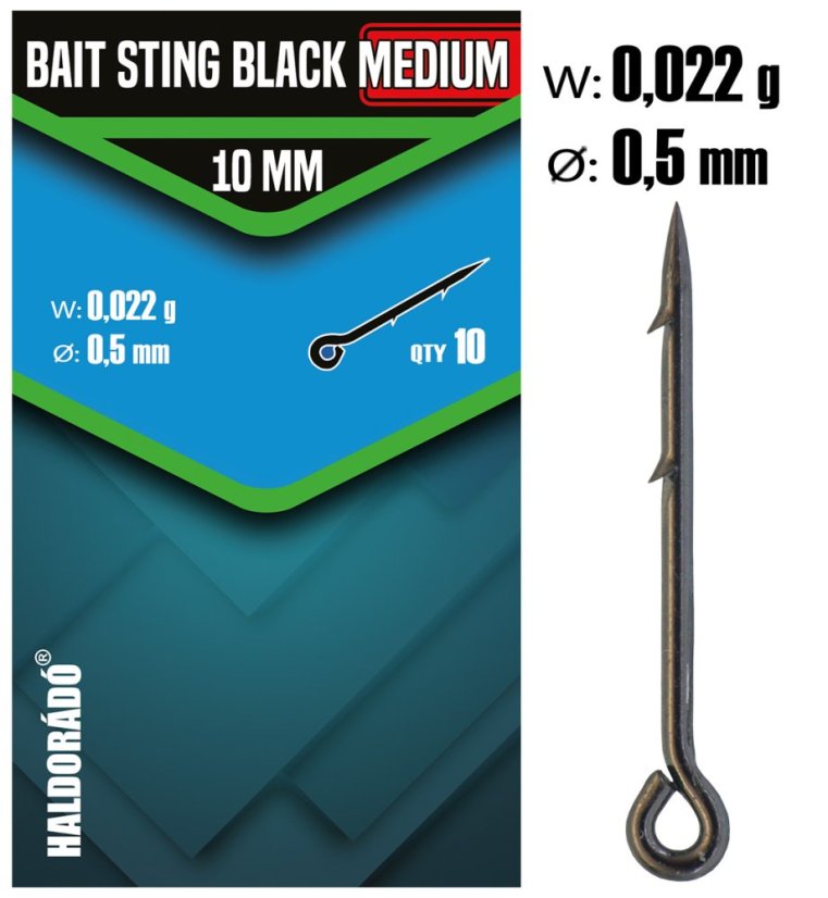 Haldorádó Bait Sting Black – černý nástrahový trn MEDIUM