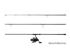 Kaprařský set Delphin CorsaBLACK NERO 360cm/3 díly/3lb + 6T + 0,30mm