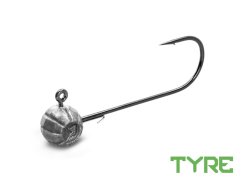 Grub-tartóval ellátott Delphin TYRE jigfej / 5 db 80gr