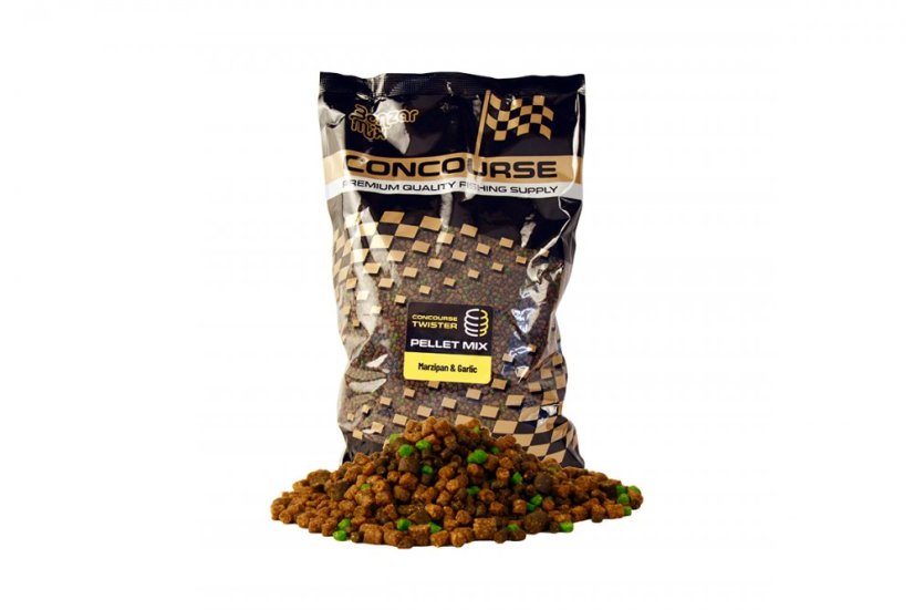 BENZÁR MIX CONCOURSE TWISTER PELLET MIX 800G - Ízesítés: Marcipán - Fokhagyma
