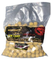 Riverbaits FOR CARP 3kg Repkový Boilies+Tigráč+Pražené Arašidy