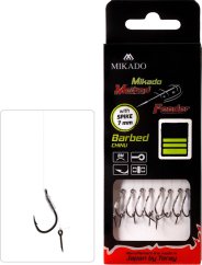 MIKADO Method Feeder előke tűvel, szakállas horoggal – 10 cm (8 db)