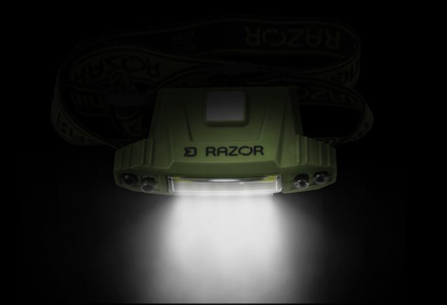 Čelová lampa Delphin RAZOR USB UC