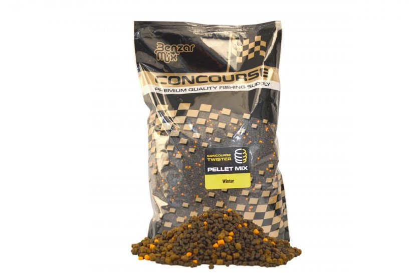 BENZÁR MIX CONCOURSE TWISTER PELLET MIX 800G - Ízesítés: Marcipán - Fokhagyma