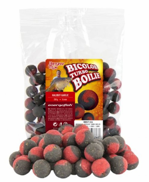 BENZAR TURBO BICOLOR BOJLI 20MM/250G - Ízesítés: Halibut - Fokhagyma