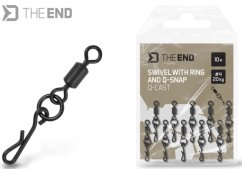 Delphin TheEND Q-Cast karikával és gyorskapoccsal ellátott forgó / 10 db #4/20kg