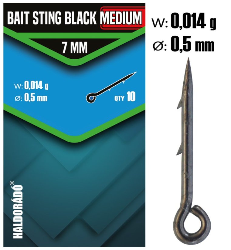 Haldorádó Bait Sting Black – černý nástrahový trn MEDIUM