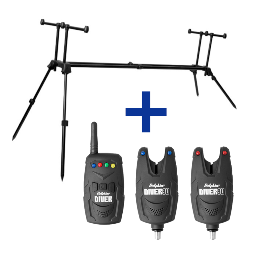 Rodpod Delphin CRABER Maxi + Signalizátor DIVER 9V 2+1