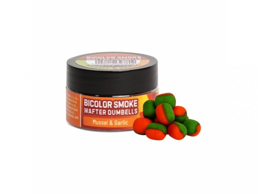 BENZAR MIX Bicolor Smoke Wafter Dumbells 10x8mm - Ízesítés: Csoki - Narancs