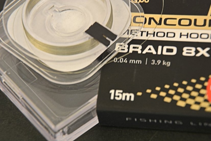 BENZAR CONCOURSE BRAIDED HOOKLINK ELŐKEZSINÓR 15M - Átmérő, terhelőség: 0,04mm / 3,9kg