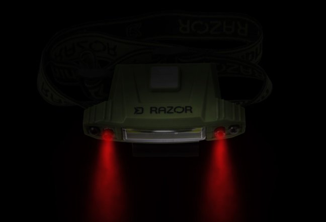 Čelová lampa Delphin RAZOR USB UC